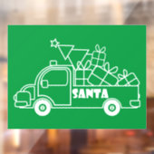 概要クリスマストラックサンタ車の側面 ウィンドウサイン (シート2)