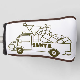 概要クリスマストラックサンタ車の側面 ゴルフヘッドカバー