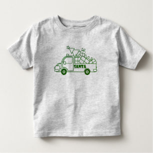 概要クリスマストラックサンタ車の側面 トドラーTシャツ