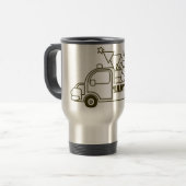 概要クリスマストラックサンタ車の側面 トラベルマグ (正面左)