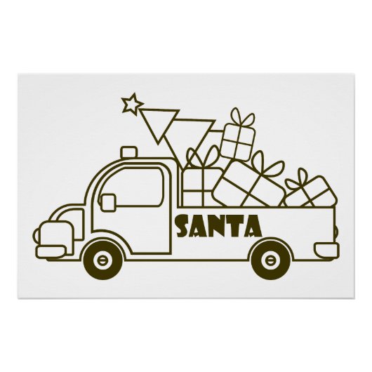 概要クリスマストラックサンタ車の側面 ポスター (正面)