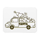 概要クリスマストラックサンタ車の側面 マグネット (横)