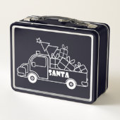 概要クリスマストラックサンタ車の側面 メタルランチボックス (裏面)