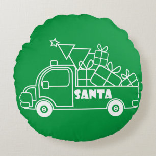 概要クリスマストラックサンタ車の側面 ラウンドクッション