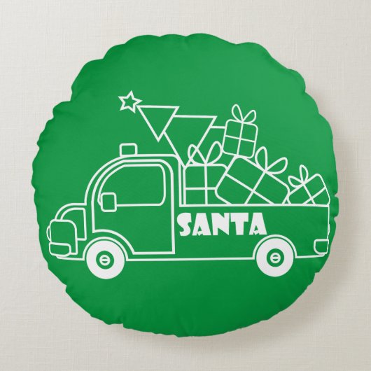 概要クリスマストラックサンタ車の側面 ラウンドクッション (正面)