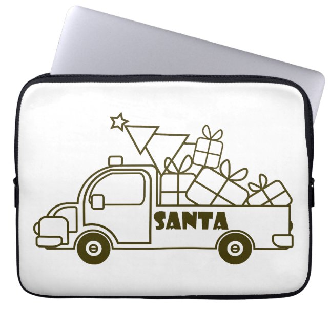 概要クリスマストラックサンタ車の側面 ラップトップスリーブ (正面)
