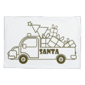 概要クリスマストラックサンタ車の側面 枕カバー (裏面)