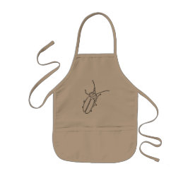 概要スケッチ稲妻虫エプロン 子供用エプロン