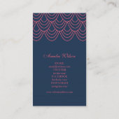 概要スタイリッシュピンクブルー幾何学的ソーシャルメディア 名刺 (裏面)