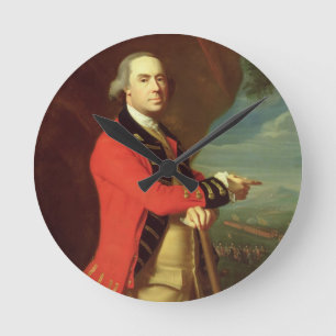 概要トマス・ゲイジ、c.1768 (カリフォルニアのポートレートの油 ラウンド壁時計