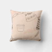 概要トルコのコーヒーエレガントミニマルデザイン クッション (裏面)