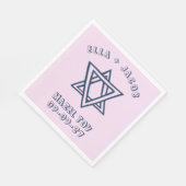 概要文字スターカスタムデビッド結婚ユダヤ スタンダードランチョンナプキン (角)