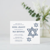 概要文字STAR OF DAVIDカスタム QRバー（ユダヤ教の）バル・ミツバー ポストカード (スタンド正面)