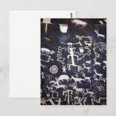 概要説明American Indian petroglyphs ポストカード (正面/裏面)