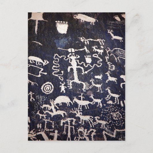 概要説明American Indian petroglyphs ポストカード (正面)