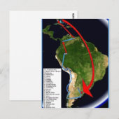 概要説明Espa(TM):最初のボヤの地図 ポストカード (正面/裏面)