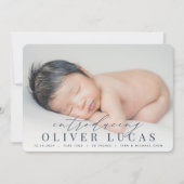 概要 |写真の誕生のお知らせ 案内状 (正面)