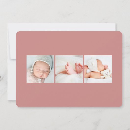 概要 |写真の誕生のお知らせ 案内状 (裏面)