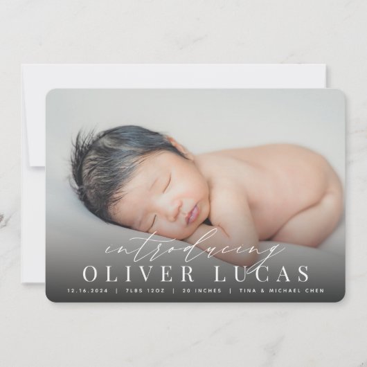 概要 |写真の誕生のお知らせ 案内状 (正面)