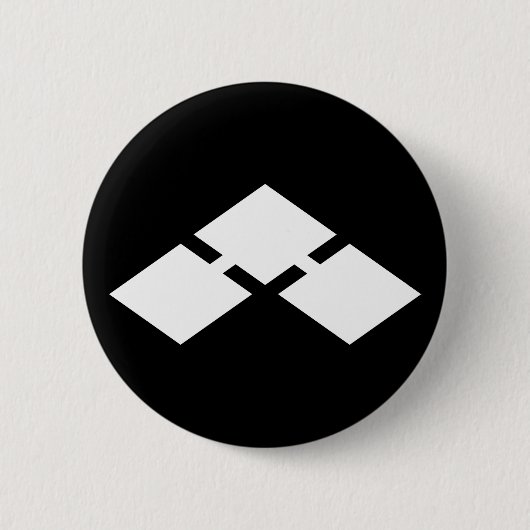 榺​菱 缶バッジ (正面)