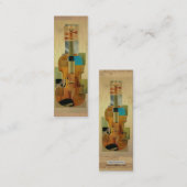 構成されたバイオリンのしおり スキニー名刺 (正面/裏面)