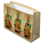 構成されたバイオリンのトリオ ラージペーパーバッグ (裏面アングル)