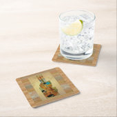 構成されたバイオリン スクエアペーパーコースター (インサイチュ)