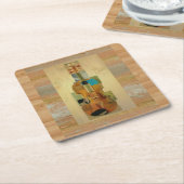 構成されたバイオリン スクエアペーパーコースター (アングル)