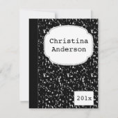 構成のノートの卒業の招待状 招待状 (正面)