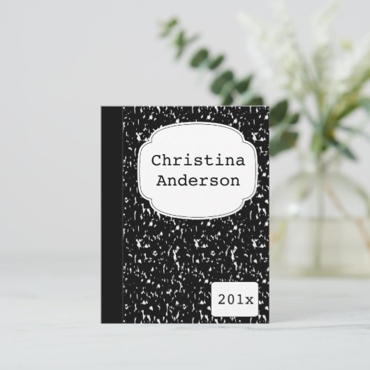 構成のノートの卒業の招待状 招待状 (スタンド正面)