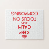 構成の平静そして焦点を保って下さい ジグソーパズル (横)