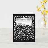 構成ノートブックのハロウィーンの衣装の男性女性 カード (黄色い花)