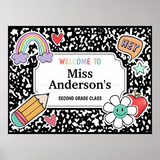 構成ノートブック先生教室 ポスター (正面)