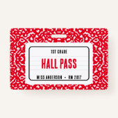 構成ノートブック教室ホール赤 バッジ (正面)