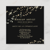 *~*構成金ゴールドグリッターLIPS金ゴールド紙吹雪白 スクエア名刺 (裏面)