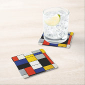 構成、モンドリアン スクエアペーパーコースター (インサイチュ)