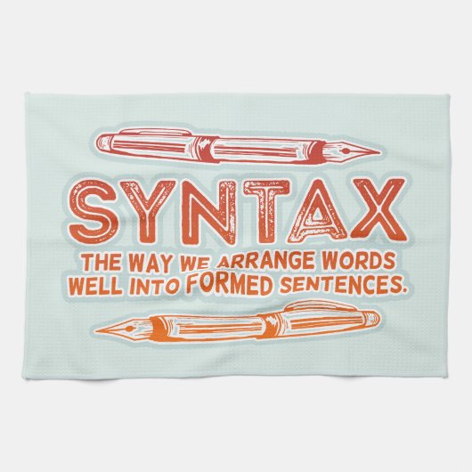 構文おもしろい文構造の文法 キッチンタオル (横)