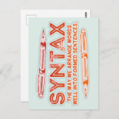 構文おもしろい文構造の文法 ポストカード (正面/裏面)