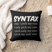 構文のおもしろい鼻の選択 クッション (ブランケット)