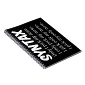 構文のおもしろい鼻の選択 ノートブック (右側)