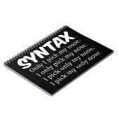 構文のおもしろい鼻の選択 ノートブック (左側)