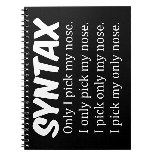 構文のおもしろい鼻の選択 ノートブック (正面)