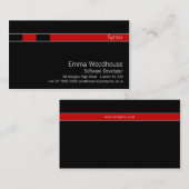 構文法の黒及び赤 名刺 (正面/裏面)