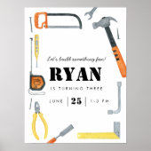 構築しよう!ボーイズ建築予算ウェルカムサイン ポスター (正面)