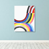 構築済み虹 – 垂直 キャンバスプリント (インサイチュ (ウッドフロア))