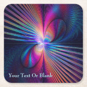 構造の虹彩 スクエアペーパーコースター (正面)