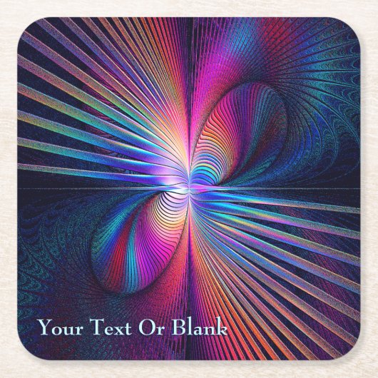 構造の虹彩 スクエアペーパーコースター (正面)