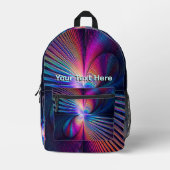 構造の虹彩 プリントバックパック (正面)