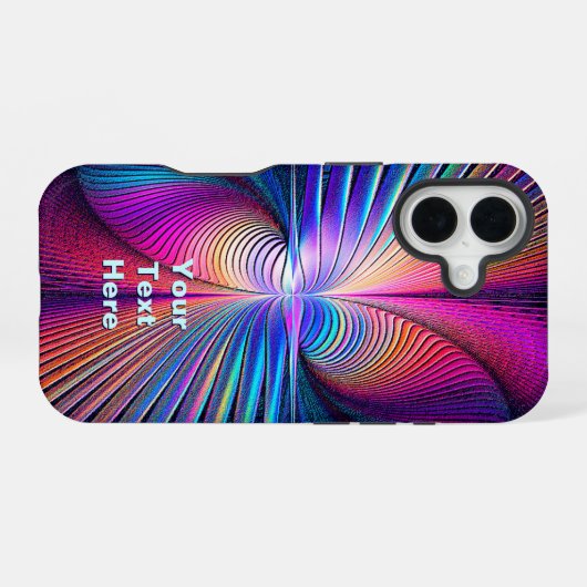 構造の虹彩 iPhone 16ケース (裏面横)