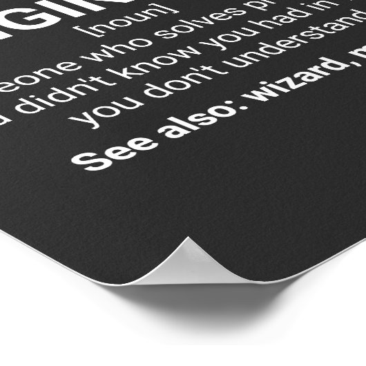 構造エンジニア定義ユーモア引用文 ポスター (角)